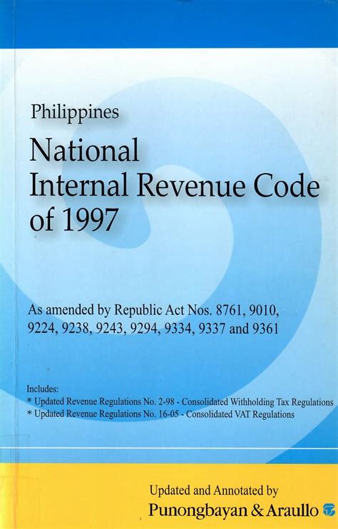 nirc lawphil|NATIONAL INTERNAL REVENUE CODE OF 1997 .